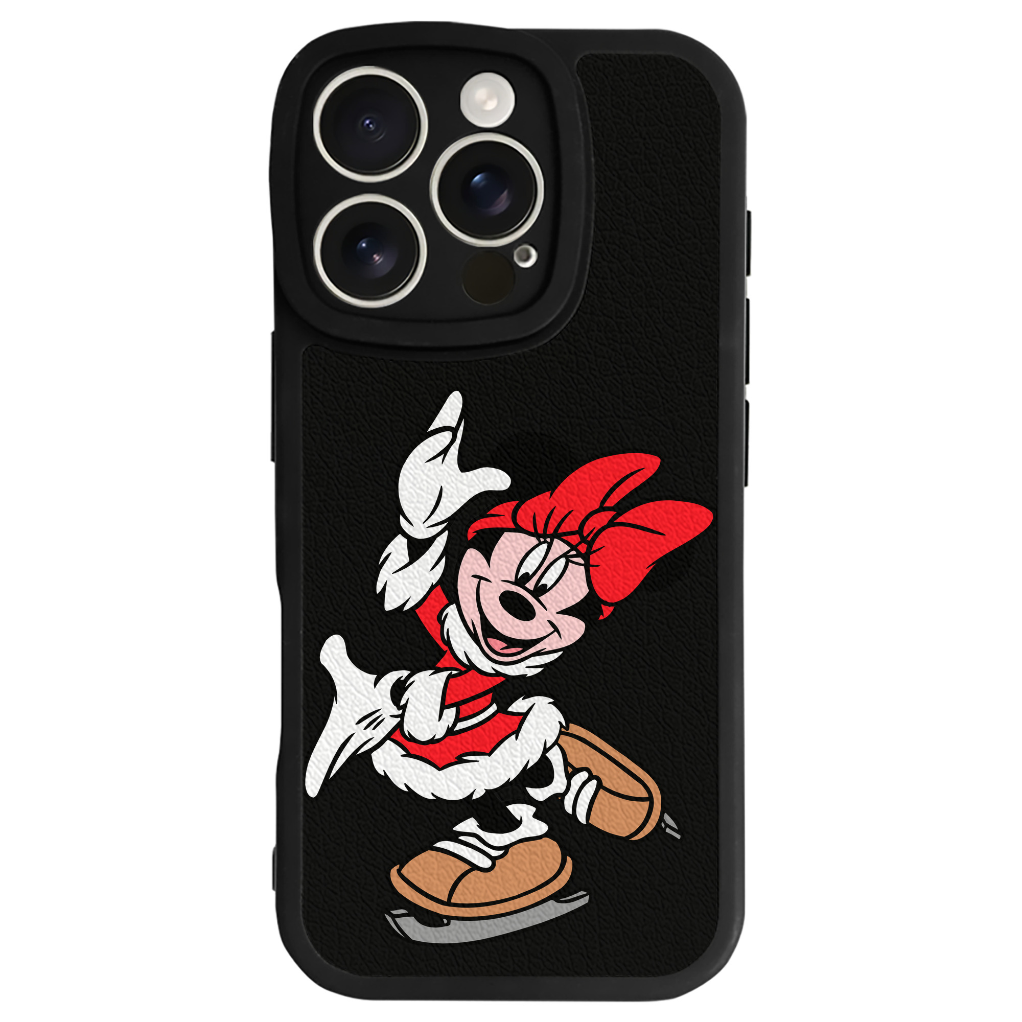 （画像用） ミッキーマウス Mickey Mouse 【iPhone 16シリーズ対応】シリコンスマホケース（レザー調） 材質：シリコン